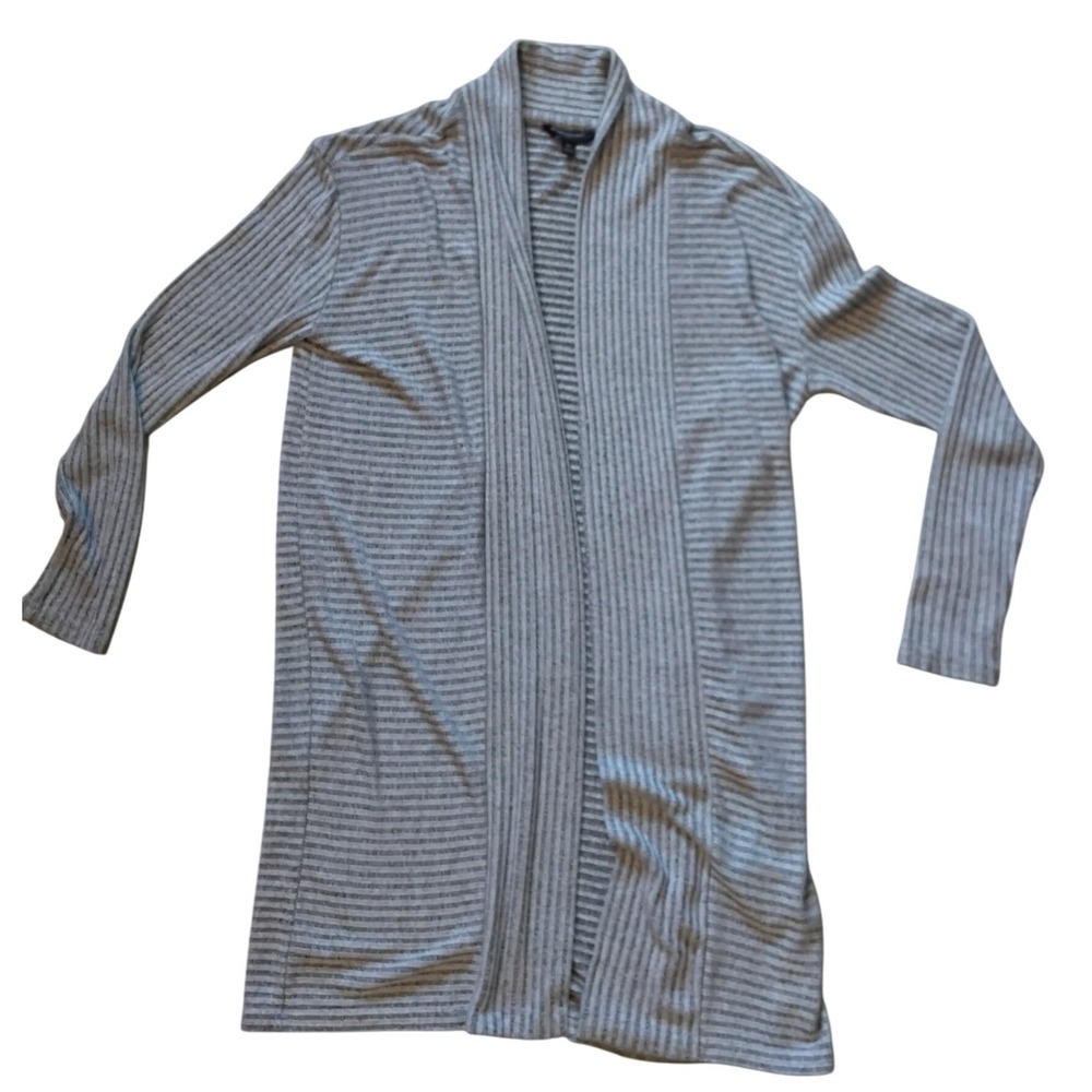 Banana Republic Gray Ribbed Knit Top Women‎ XS Short Sleeve Crew Neck Layering